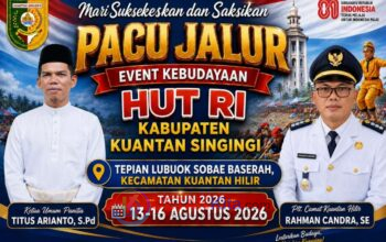 87 Jalur Sudah Mendaftar — Pacu Jalur Event Kebudayaan Kuantan Hilir 2026 Diprediksi Pecahkan Rekor Peserta