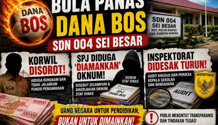 Bola Panas Dana BOS SDN 004 Sei Besar: Korwil Disorot — SPJ Diduga ‘Diamankan’ Oknum — Inspektorat Didesak Turun