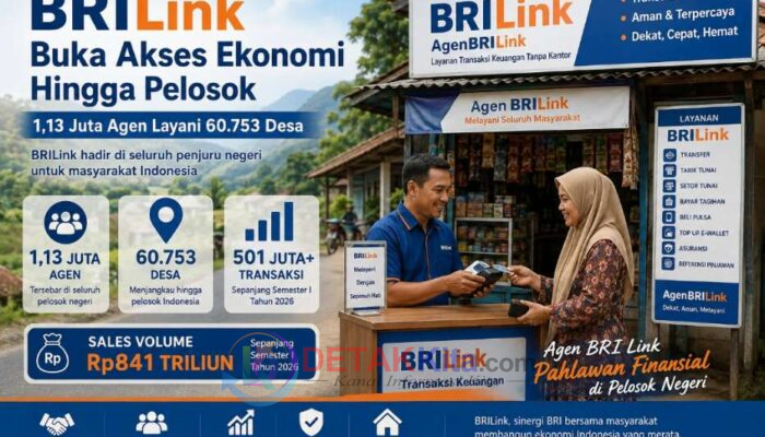 BRILink Buka Akses Ekonomi Hingga Pelosok, 1,13 Juta Agen Layani 60.753 Desa