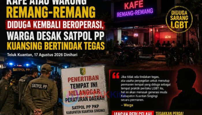 Kafe Remang-remang Diduga Kembali Beroperasi, Warga Desak Satpol PP Kuansing Bertindak Tegas