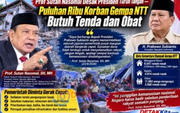 Prof Sutan Nasomal Desak Presiden Turun Tangan — Puluhan Ribu Korban Gempa NTT Butuh Tenda dan Obat