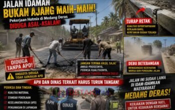 Belum Rampung Sudah Retak! Proyek Jalan Rp30 Miliar di Medang Deras Disorot