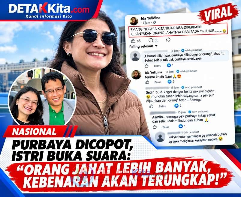 Purbaya Dicopot — Istri Buka Suara: “Orang Jahat Lebih Banyak — Kebenaran Akan Terungkap!”