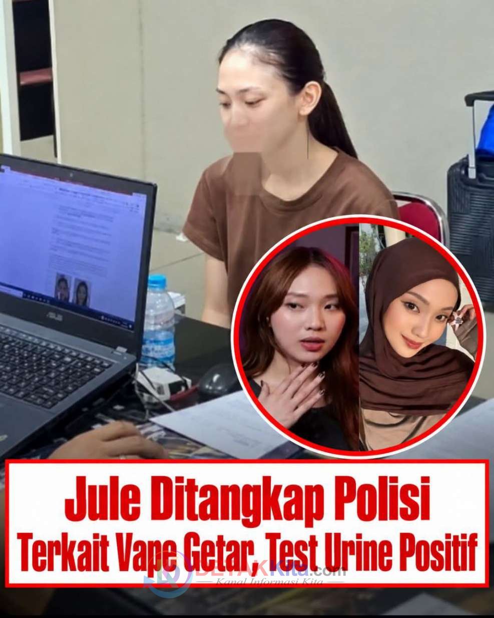 Jule Ditangkap — Polisi Temukan Vape Diduga Berisi Etomidate dan Tes Urine Positif