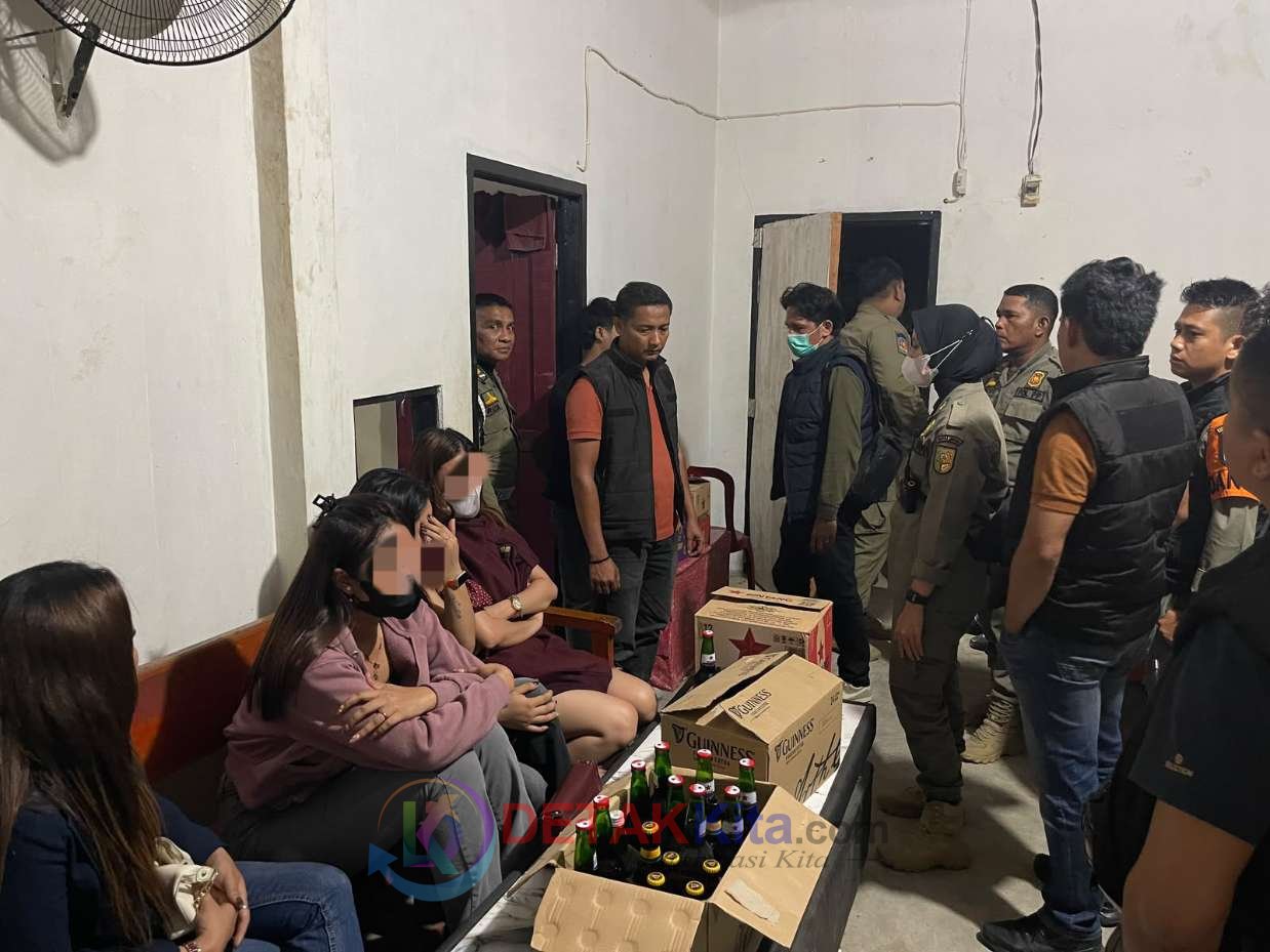 Razia Pekat di Kuansing: 4 LC Diamankan — Puluhan Botol Minuman Disita — Tujuh Orang Mabuk Depan Bappedalitbang