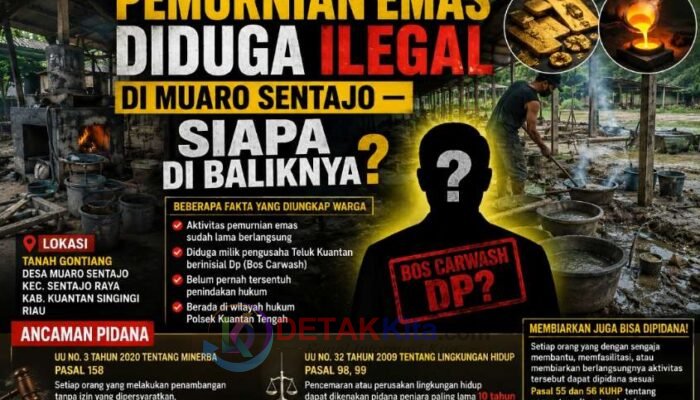 Pemurnian Emas Diduga Ilegal di Muaro Sentajo — Siapa di Baliknya?