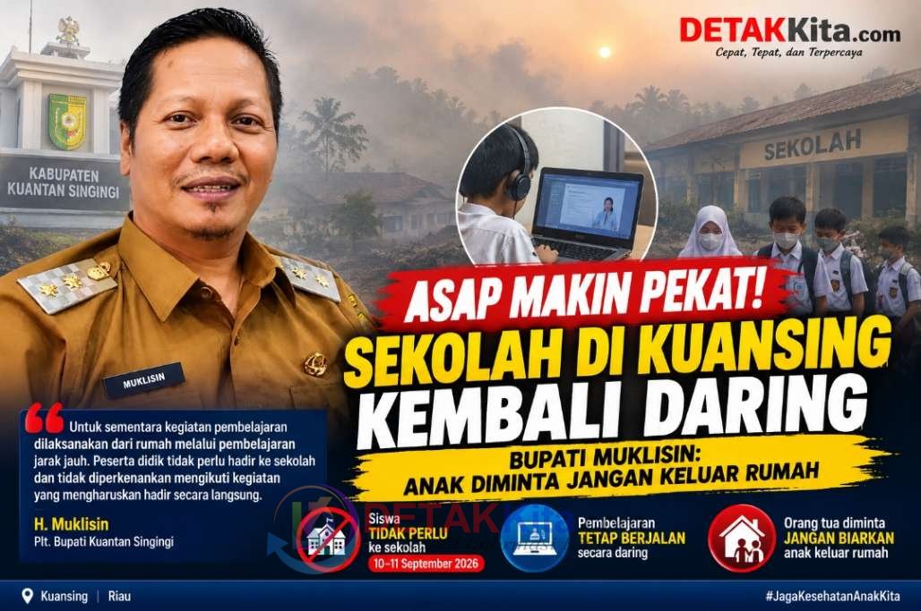 Asap Makin Pekat! Sekolah di Kuansing Kembali Daring — Bupati Muklisin: Anak Diminta Jangan Keluar Rumah
