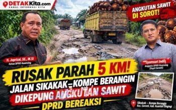 Rusak Parah 5 Km! Jalan Sikakak–Kompe Berangin Dikepung Angkutan Sawit — DPRD Bereaksi