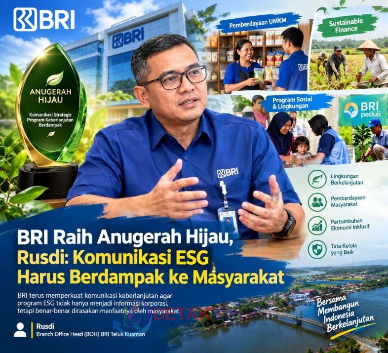 BRI Raih Anugerah Hijau — Rusdi: Komunikasi ESG Harus Berdampak ke Masyarakat