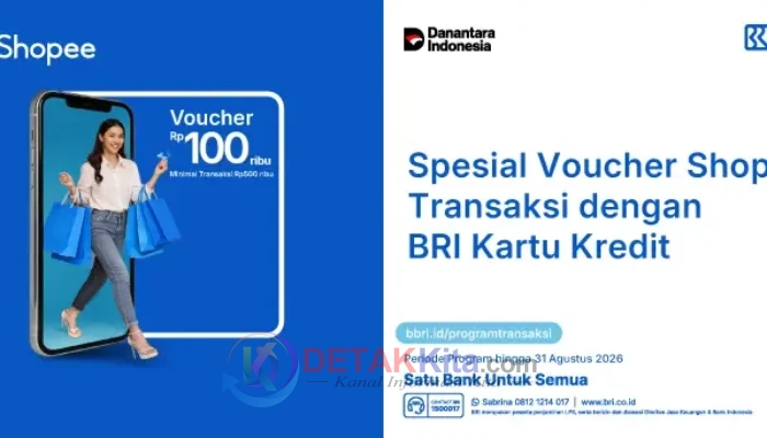 Belanja di Shopee Bisa Hemat Rp100 Ribu — Ini Promo Khusus BRI Kartu Kredit