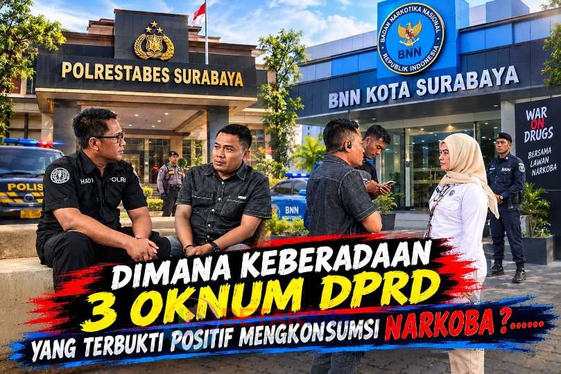 AMI Geram — Keterangan Polrestabes dan BNNK Surabaya Soal Asesmen 3 Anggota DPRD Dipertanyakan