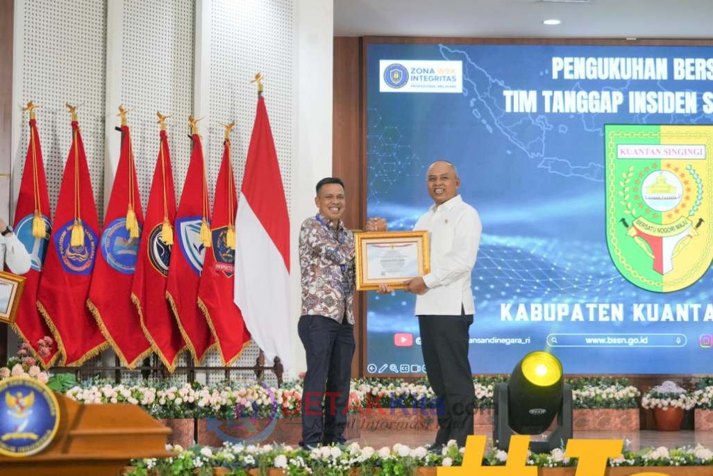 Kuansing Dikukuhkan dalam TTIS BSSN — Benteng Siber Pemerintahan Diperkuat