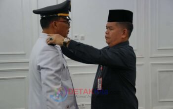 Rahman Candra Resmi Dilantik Pj Sekda Muradi Jadi Camat Kuantan Hilir — Gantikan Zamri yang Pensiun