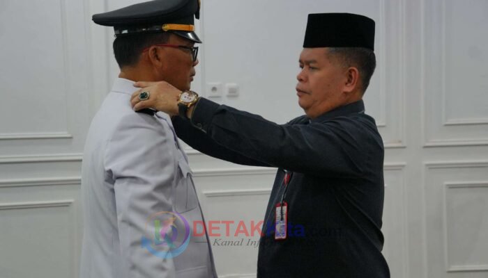 Rahman Candra Resmi Dilantik Pj Sekda Muradi Jadi Camat Kuantan Hilir — Gantikan Zamri yang Pensiun