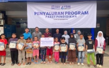 YBM BRI Teluk Kuantan Bantu Anak Yatim Ringankan Beban Sekolah dan Pacu Semangat Belajar