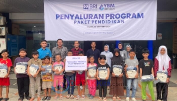 YBM BRI Teluk Kuantan Bantu Anak Yatim Ringankan Beban Sekolah dan Pacu Semangat Belajar
