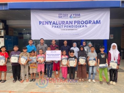 YBM BRI Teluk Kuantan Bantu Anak Yatim Ringankan Beban Sekolah dan Pacu Semangat Belajar