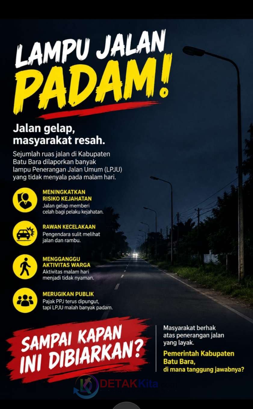 Rp10 Miliar untuk Listrik LPJU Batu Bara — Lampu Jalan Banyak Padam: Kadishub Elwadif Bungkam