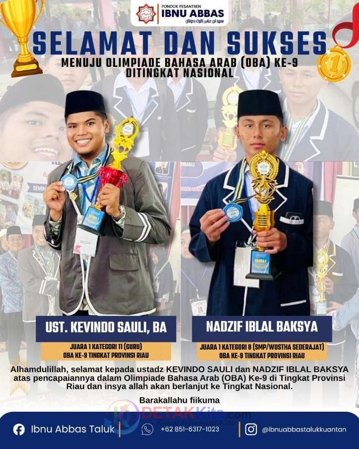 Dua Gelar Juara 1 OBA Riau Diboyong Ibnu Abbas Teluk Kuantan